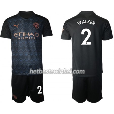 Manchester City Kyle Walker 2 Voetbaltenues Kind Uit 2020/21 - SS (+ Korte broeken)